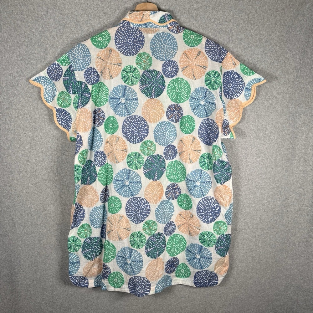 Heidi carey sleep shirt womens XL pajama cotton seashell